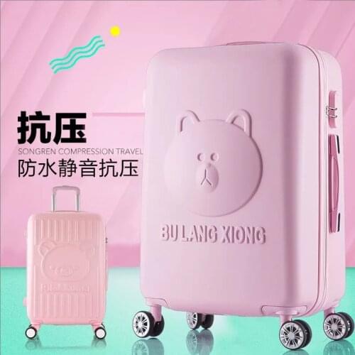GraspDream 20"24" carry-on Suitcase with wheels Girl and kids pink luggage bag travel bag trolley case bags childrens suitcases