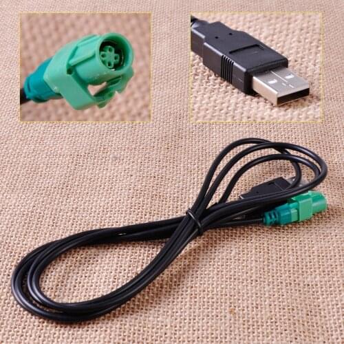 CITALL New USB Male Head 4 Pin Wire Harness Cable AUX Adapter Fit for VW Polo Golf Rabbit Jetta Tiguan Beetle Passat Caddy