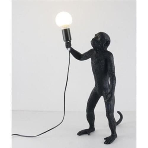 NORDIC ALTERNATIVE CREATIVE DESIGN DECORATIVE WALL HANGING HEMP ROPE MONKEY LAMP ANIMAL LAMP HOME DECOR A1168