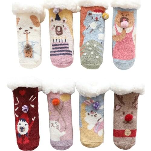 Kids Socks Toddler Baby Girl Christmas Sock Newborns Cotton Winter Designer Boy Clothing New Santa Claus Bear Elk Gift