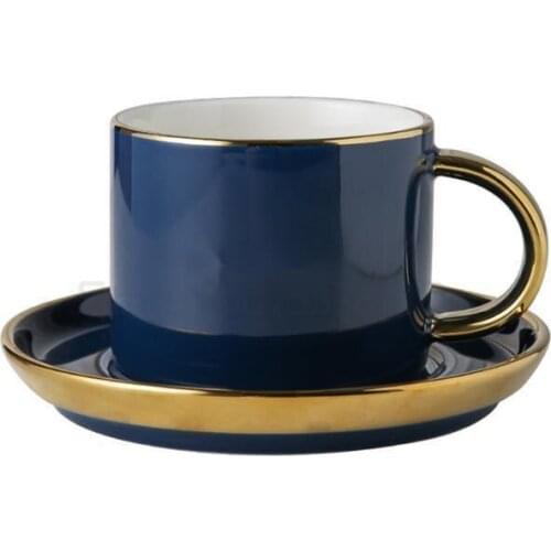 Coffee cup exquisite set womens ceramic small cup spoon hanging ear luxury high-end cup and dish