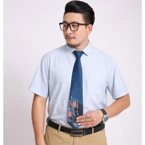 Summer business office shirts men shirts Short sleeve husband gift oversize shirt plus size 9XL 10XL 12XL 175KG