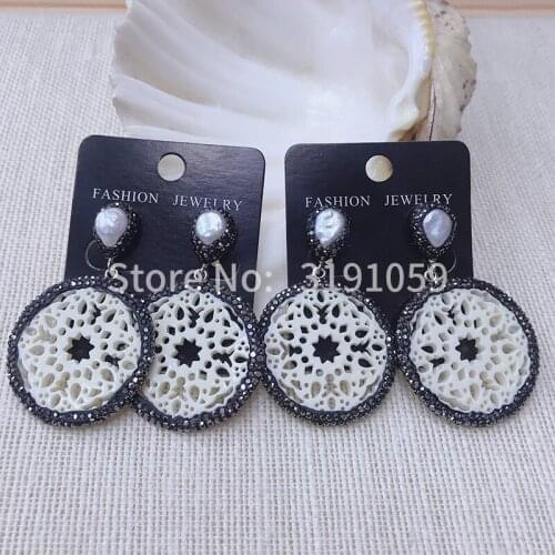 Fashionable and simple atmosphere joker new circular earrings accessories pearl earrings
