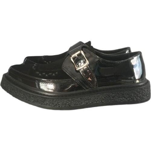 Black& Street platform trainer men flat fashion casual leather booties real picture dropship unique shoes