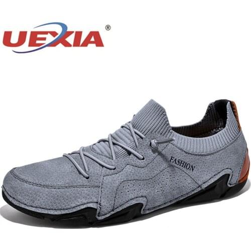 Leather Men Sneakers Trainers Breathable Casual Shoes Soft Anti-slip Outdoor Walking Tenis Zapatillas Hombre Handmade Walking
