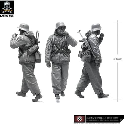 1/35 Resin Figure Kits Winter Resin Soldier Model self-assembled Las-08