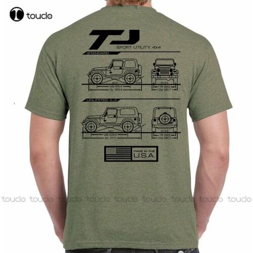 New Tj/Lj Blueprint T-Shirt Cotton Tee Shirt mens tshirts graphic Unisex