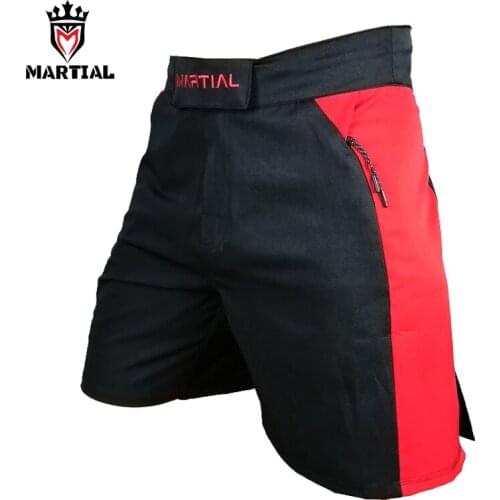 2020 NEW ARRIVAL HIGH QUALITY MMA SHORTS BJJ TRUNKS WITH POCKET EMBROIDETAR MARTIAL FIGHT SHORTS
