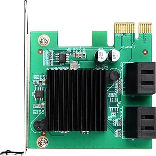 PCIE SATA Expansion Card PCI-E to 4-Port SATA3.0 6 Gbps Adapter Card Supports Hot-Swappable SATA Interface
