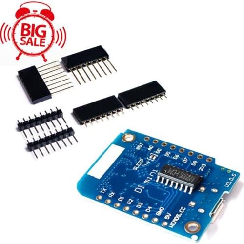 Wemos D1 Mini V3.0.0 WIFI Internet Of Things Development Board Based ESP8266 CH340 CH340G 4MB For Arduino Nodemcu V2 MicroPython