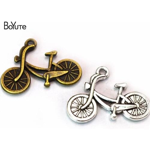 BoYuTe Charms (100 Pieces/Lot) Metal Alloy 25*19MM Bicycle Charms Pendant Wholesale Diy Hand Made Jewelry Accessories