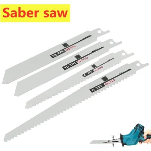 4pcs Saber Saw Reciprocating Saw Blade Jig Saw Blade Hand Saw Saber Saw Blade For Wood Metal Reciprocating Saw Power DIY Tools