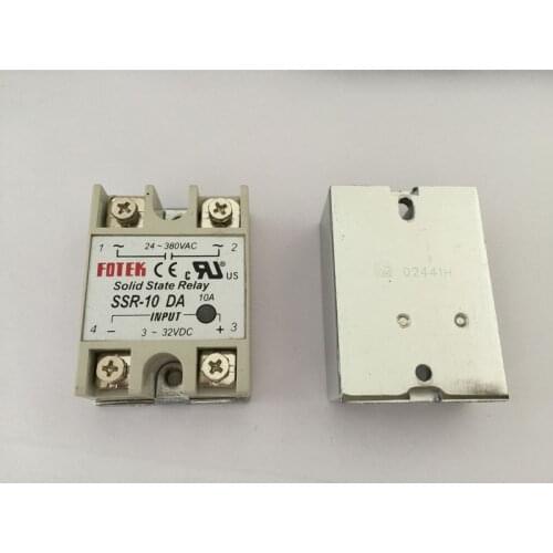 1PCS SSR10DA SSR-10DA Manufacturer 10A ssr relay,input 3-32VDC output 24-380VAC