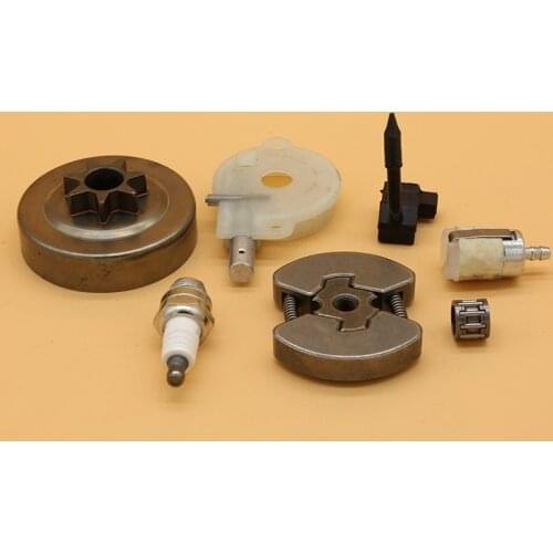 Clutch .325" 7T Clutch Drum Oil Pump Oiler Needle Bearing Kit For Husqvarna 136 137 141 142 Chainsaw Spare Parts