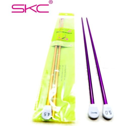SKC 35cm Knitting Needles 2pcs/set Aluminum Straight Knitting Needles Crochet Hooks High Quality Single Head Knitting Needles