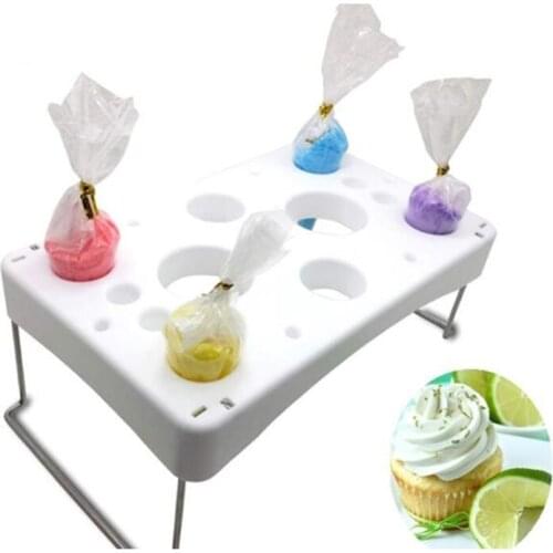 Folding Cake Piping Bag Rack Pastry Bag Stand Piping Bag Holder Cake Decor Tool