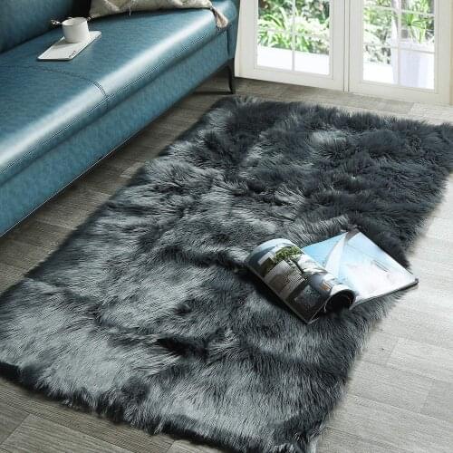 Super Soft Fluffy Bedroom Rug Luxurious Plush Faux Fur Sheepskin Area Rug Living Room Carpet Home Decor Kids Girls Shaggy Carpet