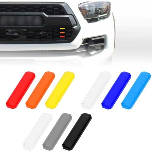 Areyourshop Tri-color Badge Front Grille Decal Sticker for Tacoma TRD Pro 2016 2017 2018 2019 2020 Car Exterior Accessories Part