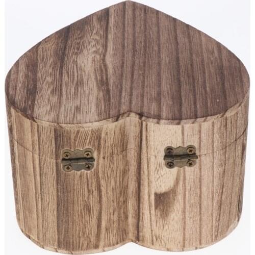 Vintage design design Heart Shaped Jewelry Box Classic Wood Gift Box for Mother, Friend, Colleague, Schoolmate