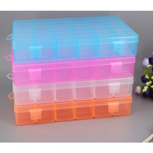 36 Grids Storage Box Adjustable PP Grids Compartment Multiuse Adjustable Dividers Organizer Case Storing Earring Ring Bead
