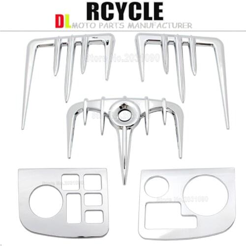 1 set Motorbike Chrome Fairing Gas Tank Door Trim For Honda Goldwing GL1800 2001-2011