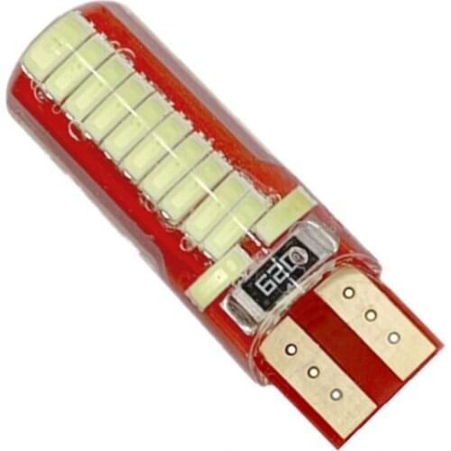 10-100pcs T10 Silicone Gel Drop Crystal Width Lamp 4014 High Brightness LED Small Lamp License Plate Lamp white 24 Lamp Silicone