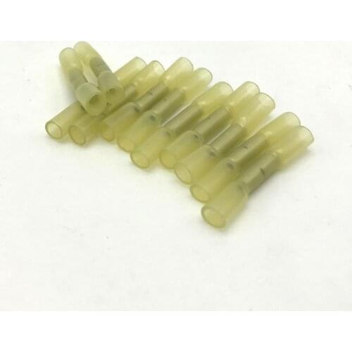 100pcs BHT0.5 Heat Shrinkable Butt Waterproof Connector 20-22AWG 0.3-0.5mm2 Splice Butt Heat Shrink Tube Joint Crimp Terminal