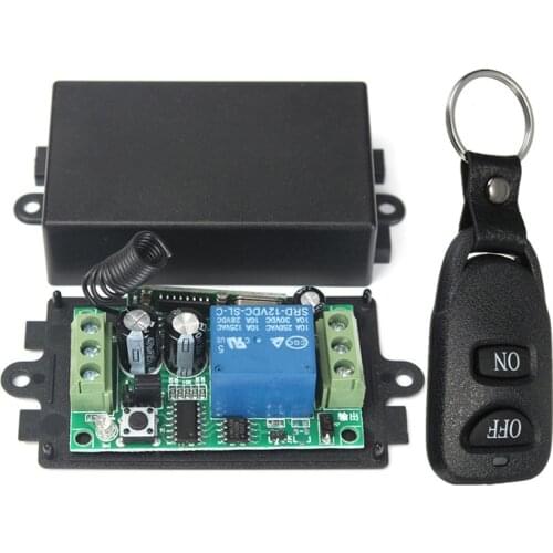 Dc 12V 10A 1Ch Wireless Remote Control Switch System Receiver Transmitter 2 Buttons Waterproof Remote 433Mhz
