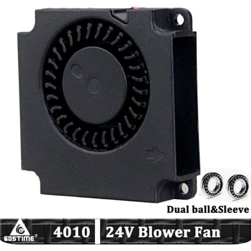 2pcs Gdstime 40mm Turbine Fan 24V 4010 Printer Cooling Accessories Blower DC Fan Radial dual ball Bearing Fans 40x40x10mm