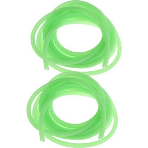 2pcs/pack Silicone Rig Sleeves Carp Fishing Rig Tube Luminous Terminal Tackle 2M Wear-resistant