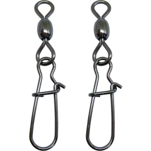 200pcs/lot Crane swivels with nice snap bass fishing accessories carp fishing tackle fly fishing swivel