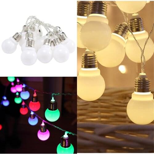 3/6M USB Powered LED Christmas Lights Big Bulb Globe Garland Waterproof Holiday String Light Decoration Xmas New Year Valentine