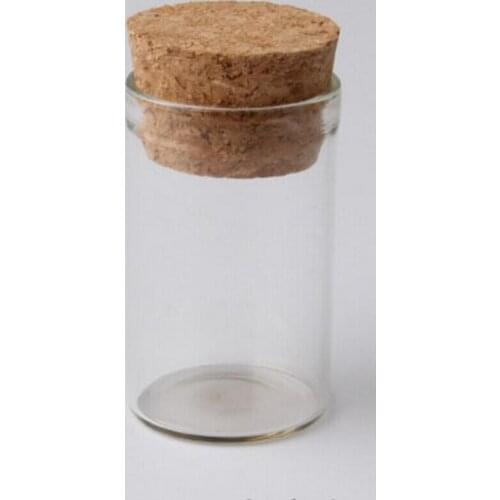 500pcs/lot 7ml Small Clear Cute Mini Cork Stopper Glass Bottles Vials Jars Containers Wishing Bottle Glass Craft lin3594