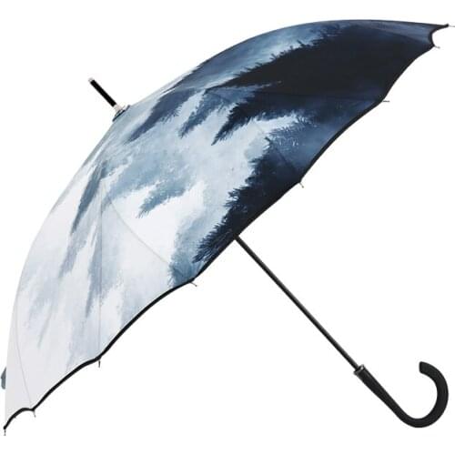 Abstract Strong Windproof Umbrella Rain Men Women Large Korean Sun Long Handle Sunshade Uv Protection Umbrellas Regenschirm Y6S