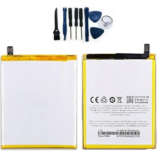 Authentic Battery BA711 battery For Meizu Meilan 6 M6 M711Q/C/M smartphone Li-ion bateria Li-Polymer Batterie+Repair tool