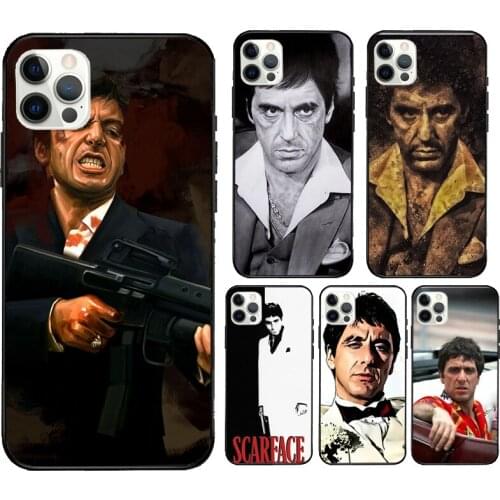 Tony Montana Scarface Al Pacino Fundas For iPhone 12 Pro Max Mini XR X XS Max SE 2020 6S 7 8 Plus 11 Pro Max Phone Case