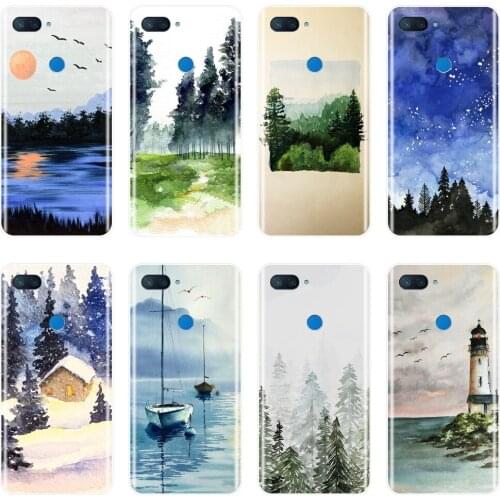 Case For Xiaomi Mi 5 5C 5S 5X 6 6X Plus 8 SE Forest Art Soft Silicone Back Cover For Xiaomi MI A1 A2 Lite Mi5 Mi6 Mi8 Phone Case