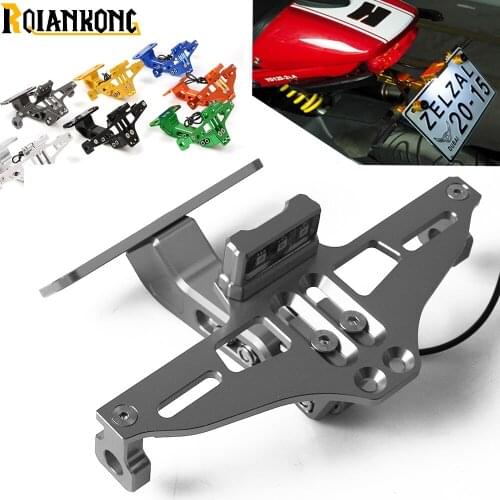 For BMW R1200ST S1000 S1000XR S1000 RR XR 1000XR Motorcycle Adjustable Angle License Number Plate Frame Holder Bracket