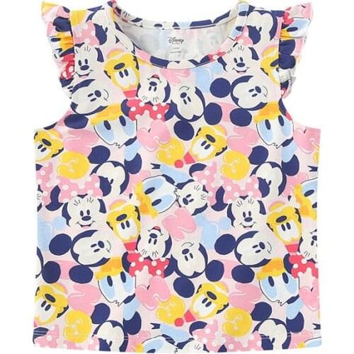 Disney Childrens Clothing Knitte Vest for A Girl Pure Cotton Thin Fashion Girl Vest Jackets Summer New Childrens Vest Sleeveless