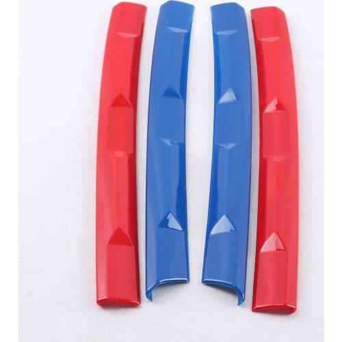 For VW Volkswagen Tiguan 2017 2018 2019 MK2 ABS Plastic Front Center Mesh Grille Grill Cover Trim Radiator Strips