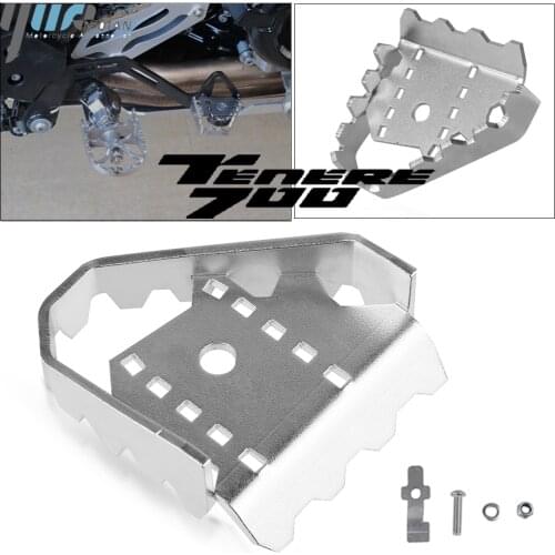 For YAMAHA XTZ700 Tenere XT700Z TENERE 700 2019 2020 2021 Silver Rear Foot Brake Lever Peda Peg Pad Extension Enlarge Extender