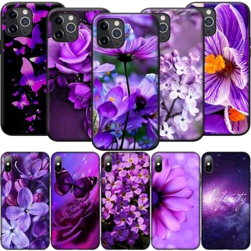 GX98 Infinity on Purple Silicone Soft Case for iPhone 12 Mini 11 Pro XS Max XR X 8 7 6 6S Plus 5 5S SE 2020
