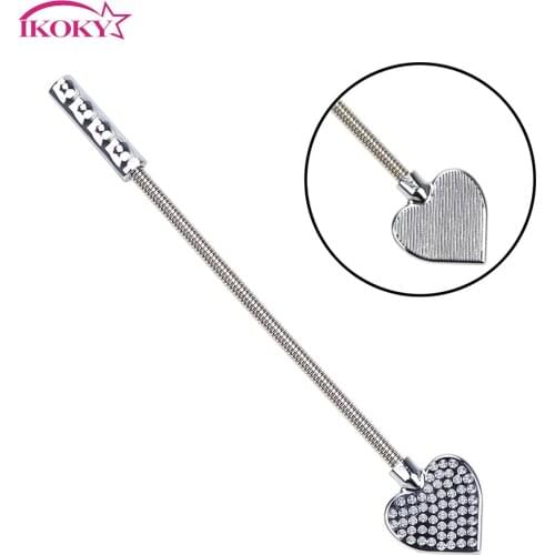 IKOKY SM Whip Handle Flogger Flirting Sex Toy For Man Woman Bendable Role Play Spanking Bondage Slave Tool Stainless Steel