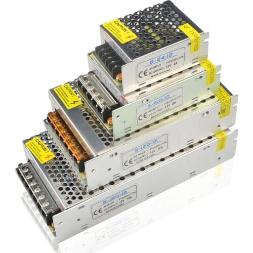 Switching Power Supply 12V Power Transformer 1A 2A 3A 5A 8A 10A 15A 20A 30A AC 110V 220V to DC 12V Volt Converter Transformador