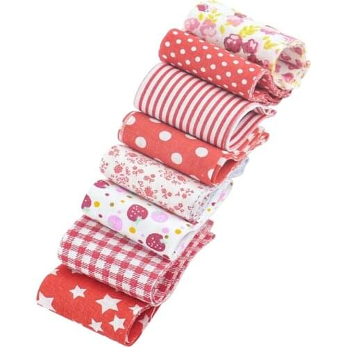 Booksew Red Sets 100% Cotton 8pcs/lot 5cm x100cm Jelly Roll Patchwork Crafts Tildas Quilting Fabric Bundle Textile Doll Clothes