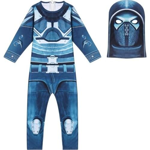 Boys Executor Skin Decoration Raven Halloween Cosplay Costumes for Boy Jumpsuits Kids Battle Royale Party Clothing Skull Trooper