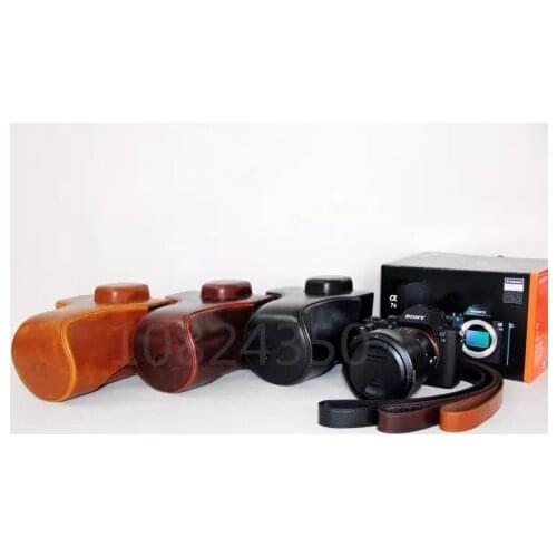 Leather Camera Bag strap For Sony Alpha A7 Mark II A7-ii A7ii 24-70mm lens Camera