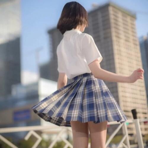 Summer Women JK Uniform Plaid Skirts Harajuku Preppy Gothic High Waist Kawaii Pleated Skirt Japan Sweet Girls Dance Mini Skirts