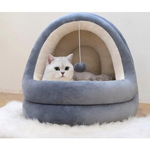 Lovely Warm Soft Cat Bed House Cat Bed Winter Pet Dog Nest Summer Winter Round Cat Small Dog Home Mats Pet Supplies