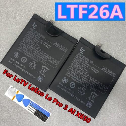4000mAh Original LTF26A Battery For LeTV LeEco Le Pro 3 AI X650 5.5 inch Rechargeable Li-ion Built-in Mobile Phone Batteries